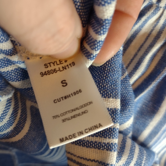 🌹2 for $25 HAVE STRIPED BELTED PAPERBAG WAIST SHORTS - Picture 11 of 12